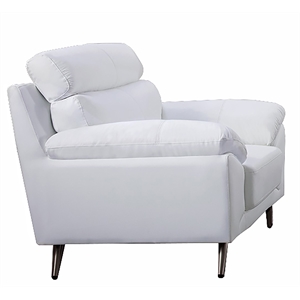 Pemberly Row Modern / Contemporary Leather Accent Chair in White