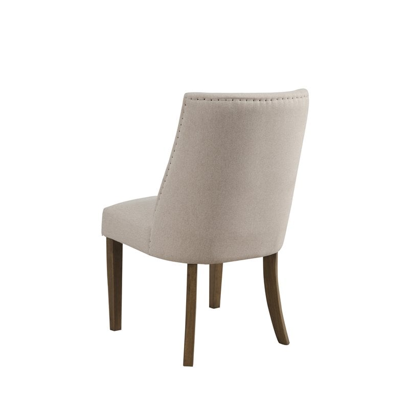 Pemberly Row Modern Set of 2 Dining Chairs in Reclaimed Natural