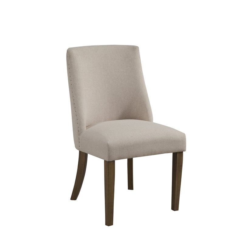 Pemberly Row Modern Set of 2 Dining Chairs in Reclaimed Natural
