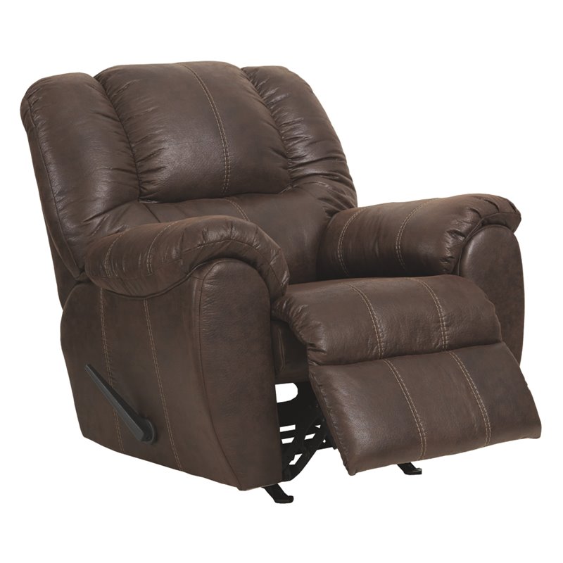 Pemberly Row Modern / Contemporary Rocker Recliner in Walnut