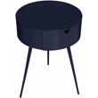 Pemberly Row Contemporary Transitional Navy Metal Nightstand