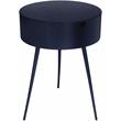 Pemberly Row Contemporary Transitional Navy Metal Nightstand