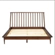 Pemberly Row 3-Piece Solid Wood Bedroom Set Spindle Bed + 2 nightstands - Walnut