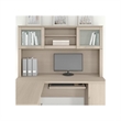 Pemberly Row Modern 60W Desk Hutch in Sand Oak - Engineered Wood