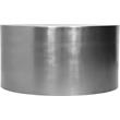 Pemberly Row Contemporary Round Brushed Chrome Metal Coffee Table