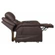 Pemberly Row Power Lift Lay Flat Recliner Adjustable Headrest - Chocolate Fabric
