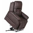 Pemberly Row Power Lift Lay Flat Recliner Adjustable Headrest - Chocolate Fabric