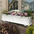 Pemberly Row Modern 4ft Traditional Plastic Window Box in White