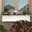 Pemberly Row Modern 4ft Traditional Plastic Window Box in White