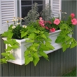 Pemberly Row Modern 4ft Traditional Plastic Window Box in White