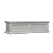 Pemberly Row Modern 4ft Traditional Plastic Window Box in White