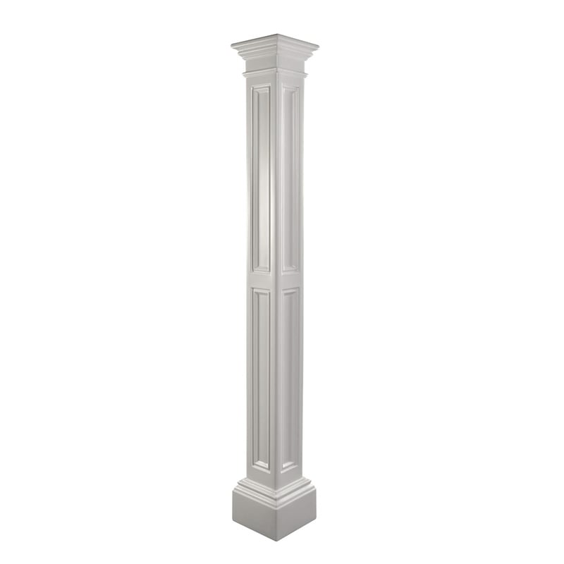 Pemberly Row Traditional Plastic Lamp Post without Mount in White