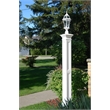 Pemberly Row Traditional Plastic Lamp Post without Mount in White