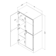 Pemberly Row 4-Door Storage Cabinet-Weathered Oak-Pemberly Row