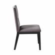 Pemberly Row Contemporary Gray Velvet Upholstered Side Chair