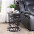 Pemberly Row Contemporary Wood 3-Piece Nesting Tables in Black