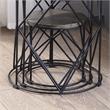 Pemberly Row Contemporary Wood 3-Piece Nesting Tables in Black