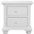 Pemberly Row Contemporary Eggshell White 2-Drawer Wood Nightstand
