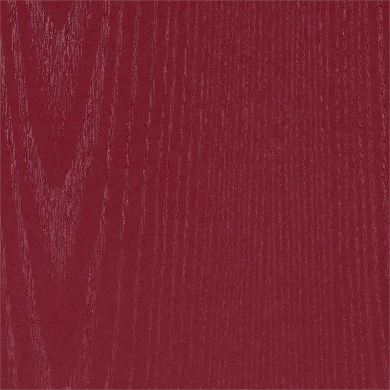 Pemberly Row No Tools Student Desk with Shelves in Cranberry Red Wood Finish