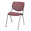 Pemberly Row Modern / Contemporary Plastic Stack Chair - Burgundy