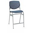 Pemberly Row Modern Plastic Counter Stool - Navy Seat and Back