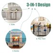 Pemberly Row Steel Fireplace Safety Fence Hearth Gate in Black