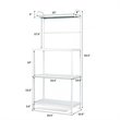 Pemberly Row 4-tier Contemporary Iron Baker's Rack with Thicken Pipes in White