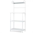 Pemberly Row 4-tier Contemporary Iron Baker's Rack with Thicken Pipes in White