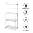 Pemberly Row 4-tier Contemporary Iron Baker's Rack with Thicken Pipes in White