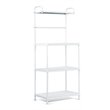Pemberly Row 4-tier Contemporary Iron Baker's Rack with Thicken Pipes in White