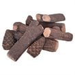 Pemberly Row 9-piece Contemporary Ceramic Realistic Wood Gas Logs in Brown