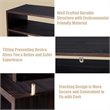 Pemberly Row 3-piece MDF Stackable Shoe Rack with 2-tier Storage Shelf in Brown