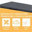 Pemberly Row 4-Tier Contemporary MDF Ladder Bookcase with 2 Drawers in Black