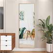 Pemberly Row Full Body Aluminum Frame Leaning Hanging Dressing Mirror - Gold