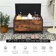 Pemberly Row Entryway Storage Bench/Padded Seat Flip Top Ottoman - Brown/Black