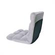 Pemberly Row Floor Chairs Gray Microplush Foam Filling Steel Tube Frame