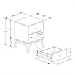 Pemberly Row Modern Ash Walnut Finished Wood 2-Drawer Nightstand