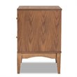Pemberly Row Modern Ash Walnut Finished Wood 2-Drawer Nightstand
