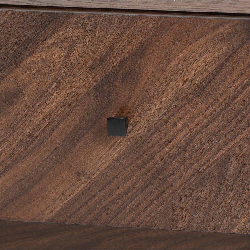 Pemberly Row Contemporary Walnut Brown Finished Wood Coffee Table