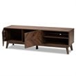 Pemberly Row Contemporary Walnut Brown Finished Wood TV Stand