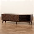 Pemberly Row Contemporary Walnut Brown Finished Wood TV Stand