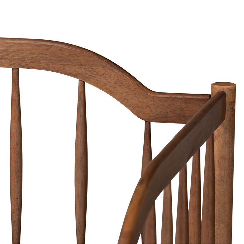 Pemberly Row Classic Walnut Brown Finished Wood Twin Size Daybed