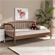 Pemberly Row Classic Walnut Brown Finished Wood Twin Size Daybed