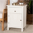 Pemberly Row Contemporary White Finished Wood 1-Drawer End Table