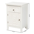 Pemberly Row Contemporary White Finished Wood 1-Drawer End Table