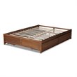 Pemberly Row Brown Finished Wood King Size 4-Drawer Platform Storage Bed