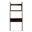 Pemberly Row Modern Brown Finished Wood Display Shelf with Desk