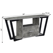 Pemberly Row 60-inch One-Drawer TV Stand with Shelves in Gray Wood Finish