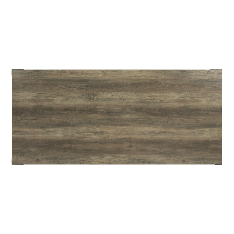 Pemberly Row Modern Wooden Rectangular Dining Table in Rustic Oak