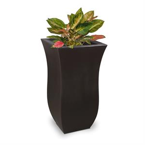 Pemberly Row Polyethylene Resin 30&quot Tall Planter in Espresso